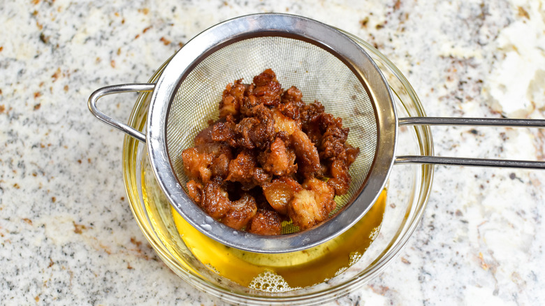 beef in colander 