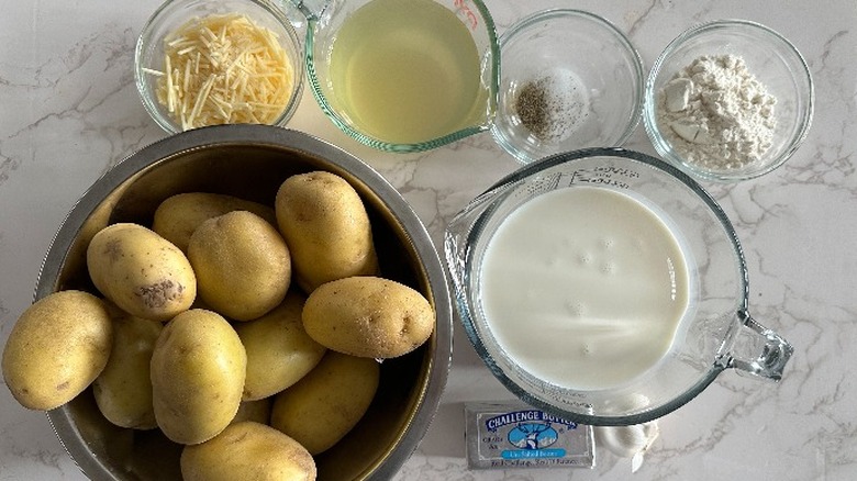 ingredients for scalloped potatoes