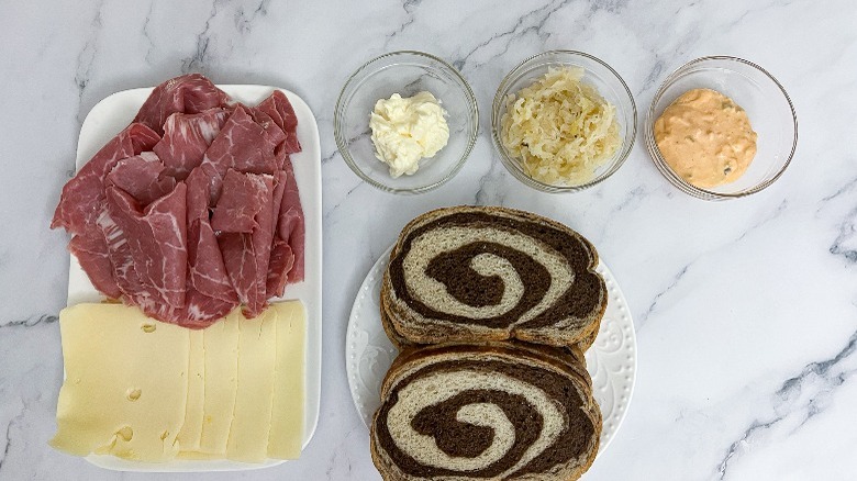 ingredients for reuben sandwiches