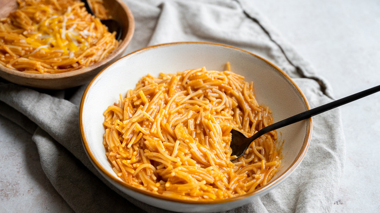 classic fideos in bowl