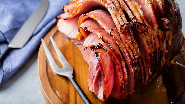 Glazed ham