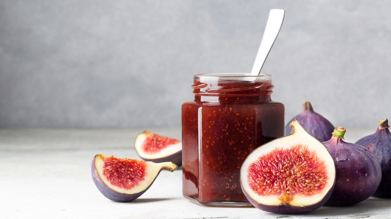 Jar of fig jam