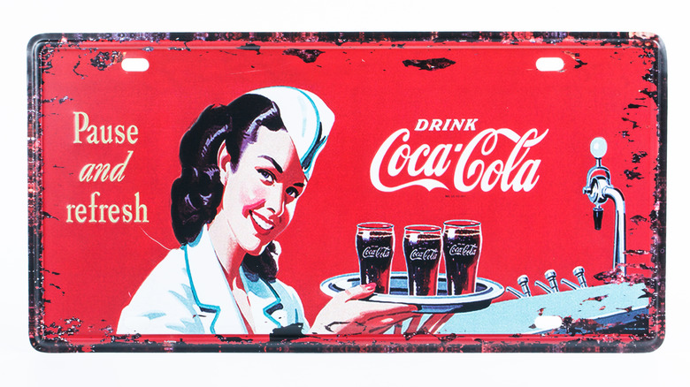 vintage coca cola sign