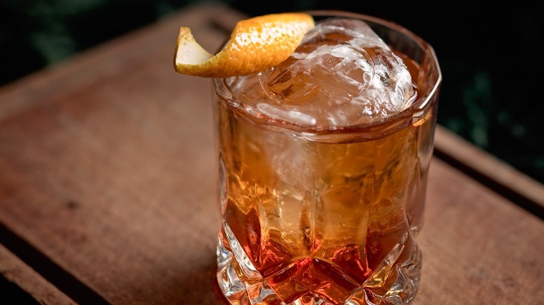 old fashioned with orange twist