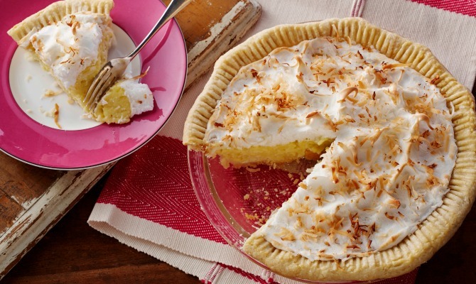 Coconut Cream Pie with Coconut Meringue