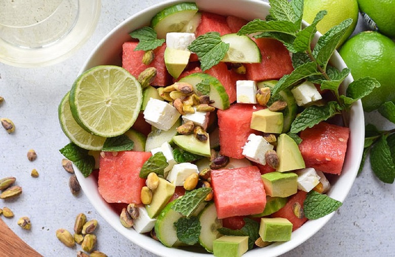 Watermelon and Cucumber Salad 