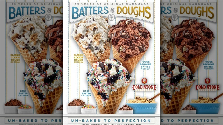 promo ad for batters and doughs ice creams