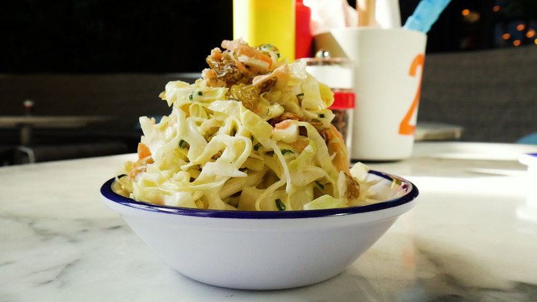 ColeSlaw with Pickled Raisins