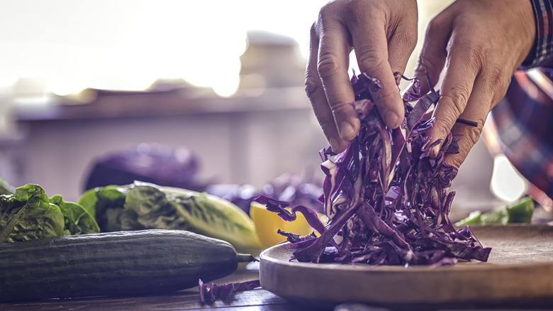 red cabbage pieces