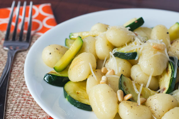 Dinners, Dishes & Desserts — Brown Butter Gnocchi with Veggies & Pinenuts