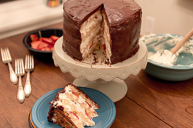 The Family Feed — Dark Chocolate Buttermilk Waffle Cake