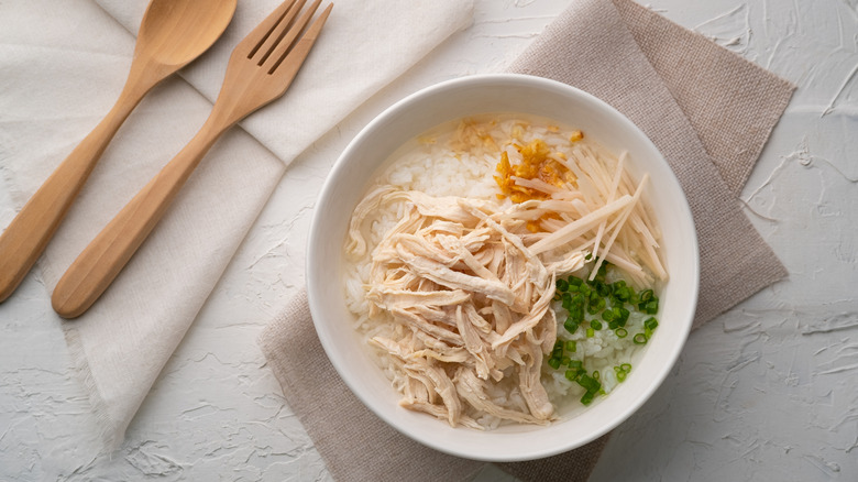 chicken ginger congee