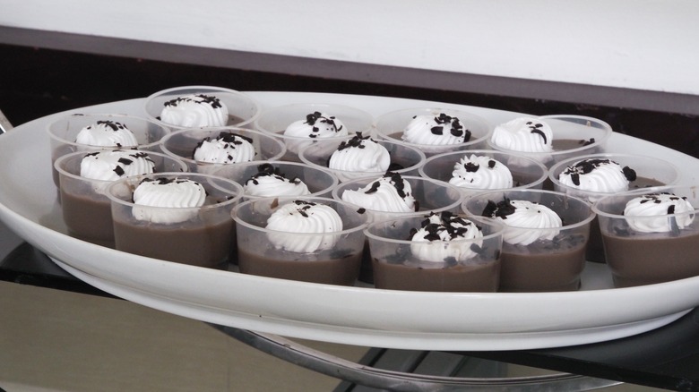 Chocolate pudding shots