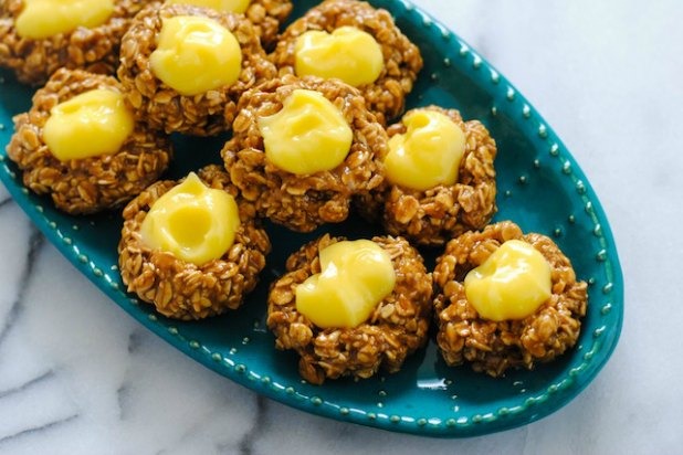 No-Bake Granola Thumbprints with Lemon Curd