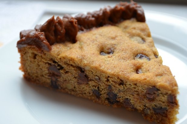 Cookie Cake with Chocolate Coffee Frosting