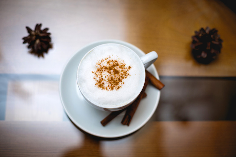 Sprinkle cinnamon on top of your drip coffee