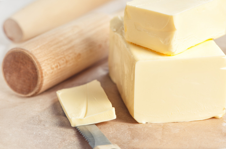 Soften butter with a rolling pin