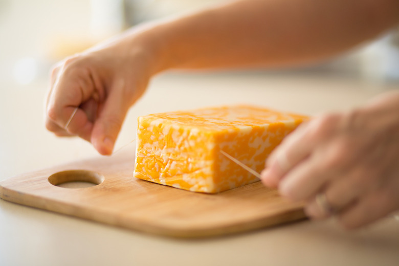 Use dental floss to cut doughy, sticky ingredients