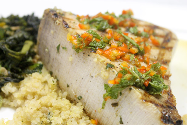 Grilled Swordfish with Thai Dipping Sauce