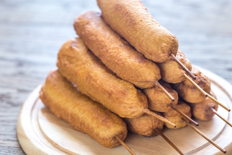 Bratwurst Beer-Battered Corn Dogs