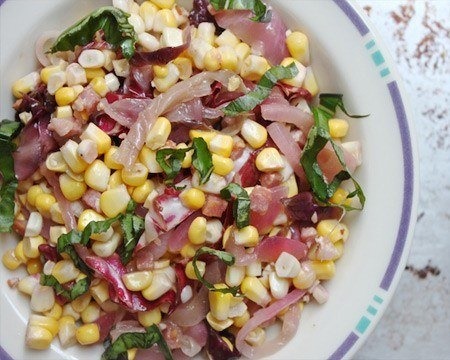 Corn Salad with Radicchio & Red Onion Recipe