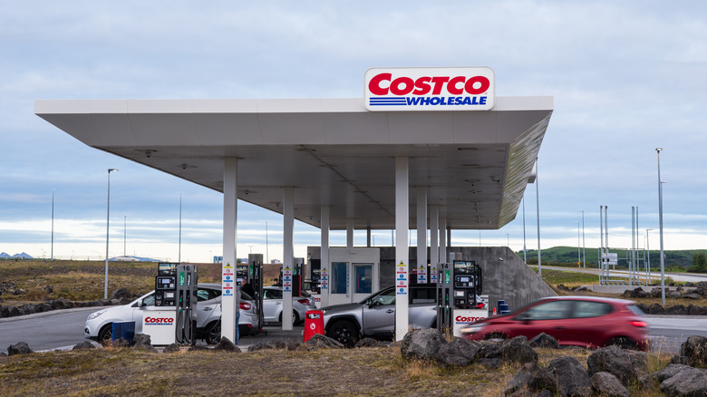 A Costco gas station