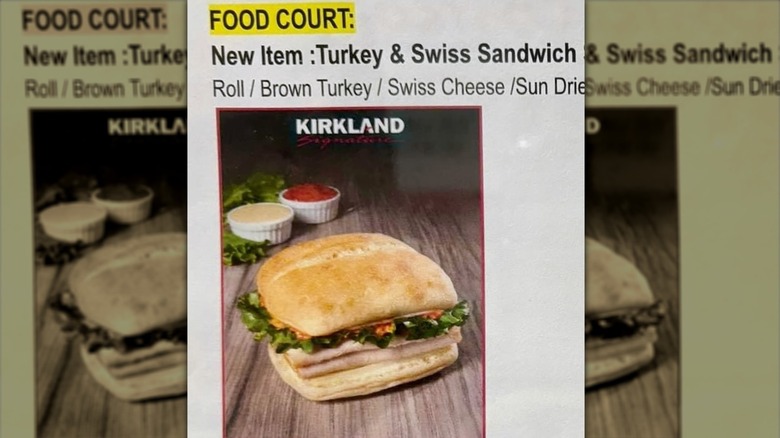 Flyer for Turkey and Swiss sandwich