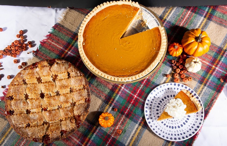 Each uncooked pie weighs 3.8 pounds