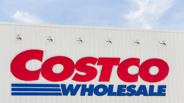 close up of costco sign
