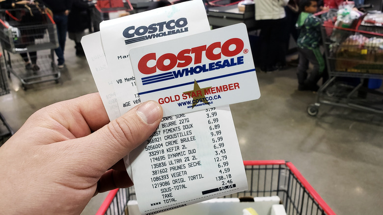 Costco card and receipt