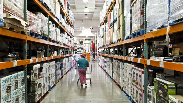 shopper in Costco aisle