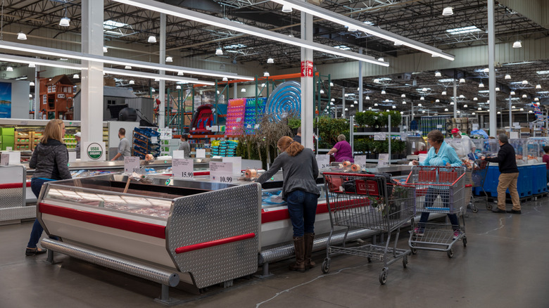 Inside a Costco store