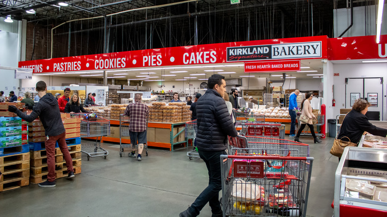 Costco shoppers in store