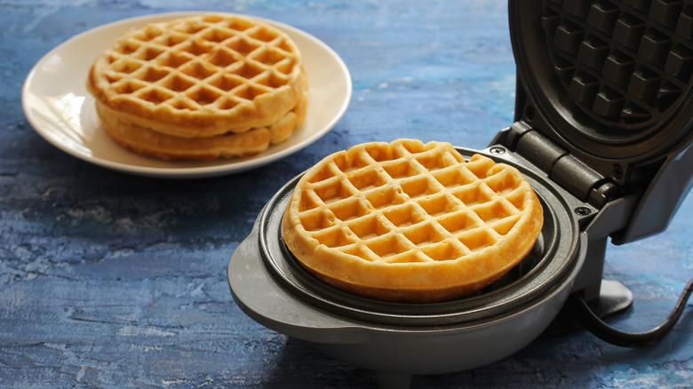 cooked mini waffles