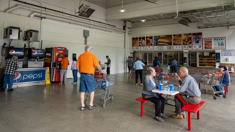 Diners at Costco food court