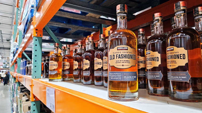 Kirkland's old fashioned on a shelf in a Costco store