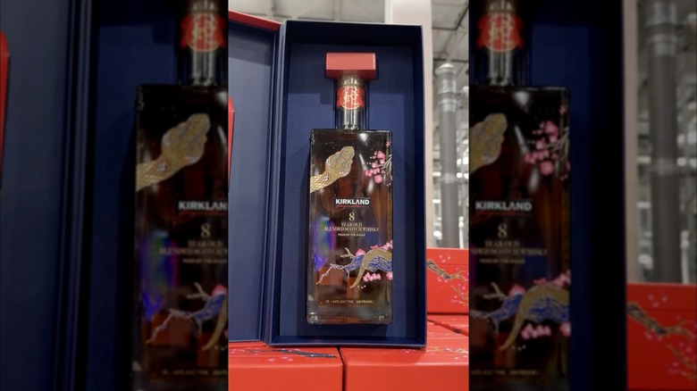 Bottle of Kirkland 8-year old Lunar New Year Scotch.