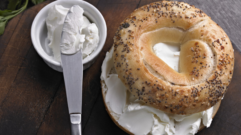 Bagel and cream cheese