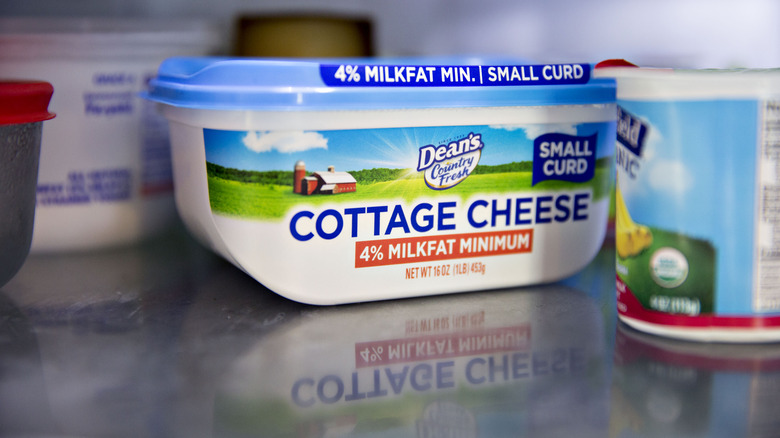 Cottage cheese in fridge