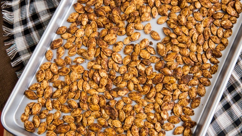 Pumpkin Pie Spiced Pumpkin Seeds