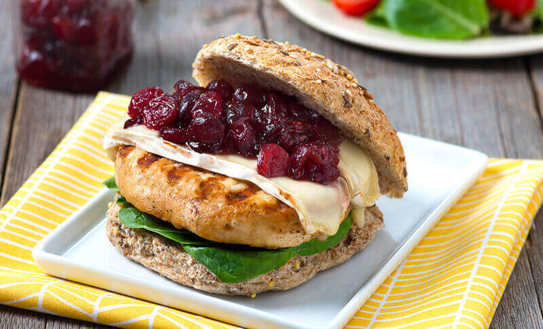 Turkey Burgers With Cranberry Chutney and Brie