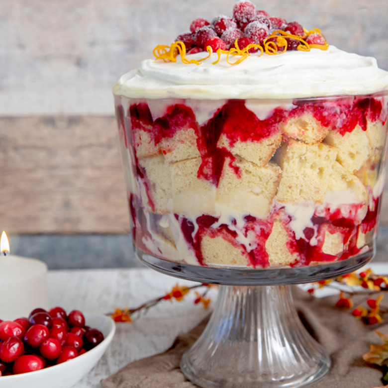 Cranberry Custard Trifle