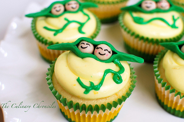 "Two Peas in a Pod" Lemon Cupcakes