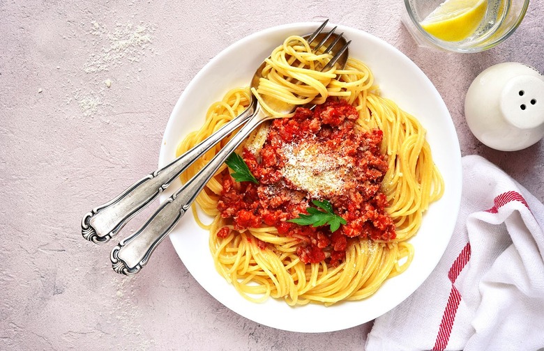 20-Minute Spaghetti With Chicken Meat Sauce 