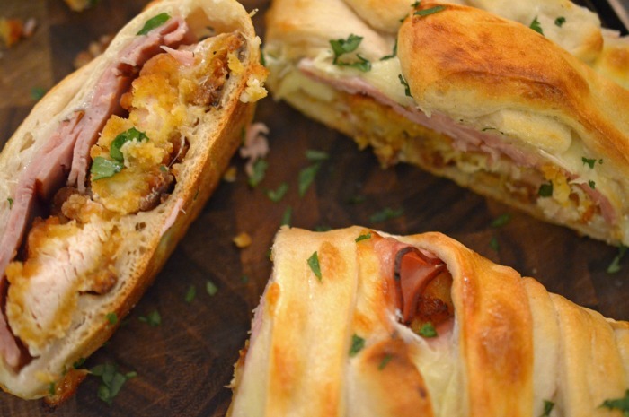 Crispy Chicken Cordon Bleu Stromboli