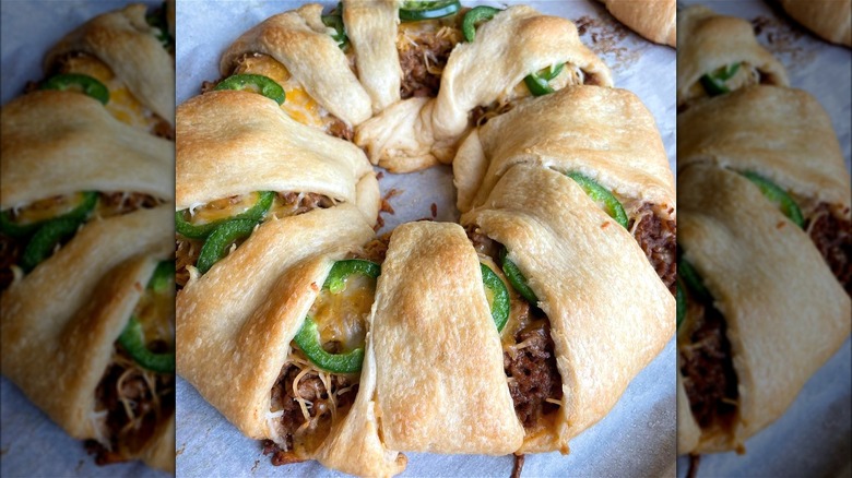 Crescent dough ring with pork