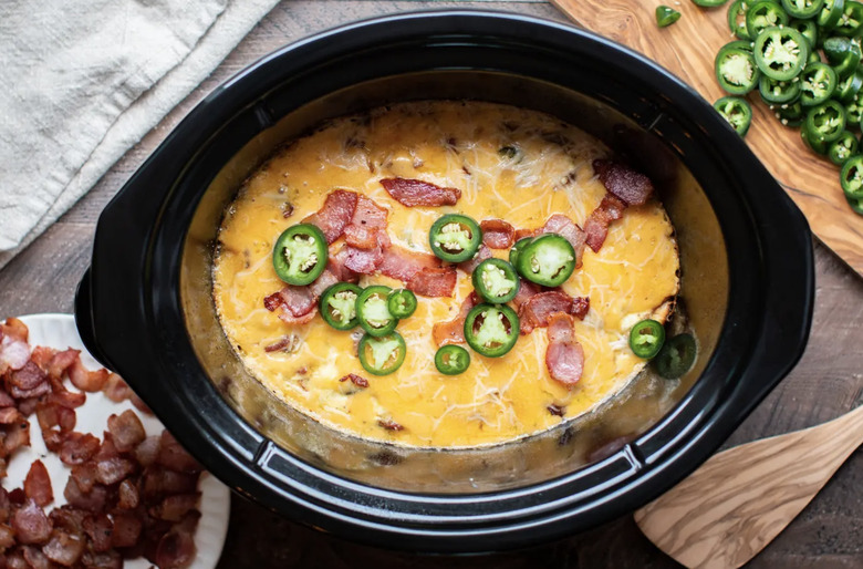 Slow Cooker Jalapeno Bacon Crustless Quiche