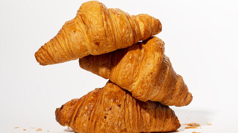 stacked croissants