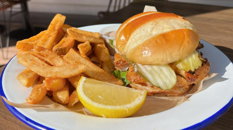 Brown Bag Seafood fish sandwich