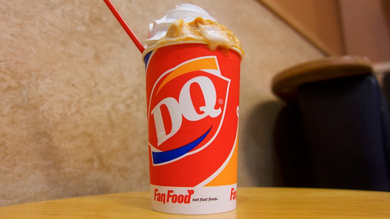 Dairy Queen blizzard on a table